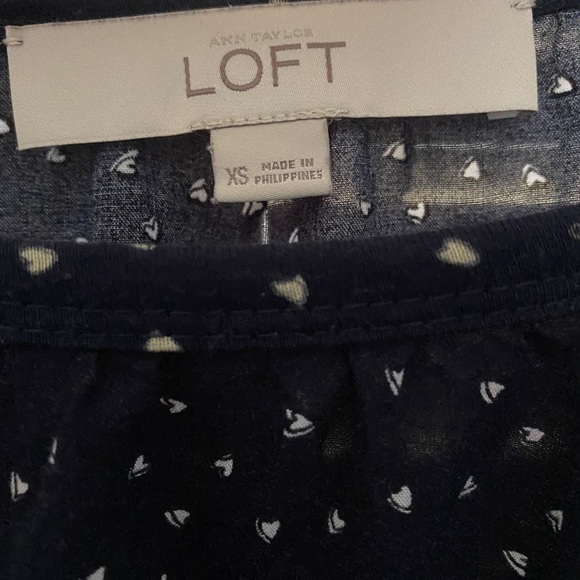 Ann Taylor LOFT Navy Blouse - Picture 4 of 4